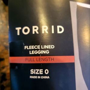 TORRID Fleece Lined Leggings Size 0